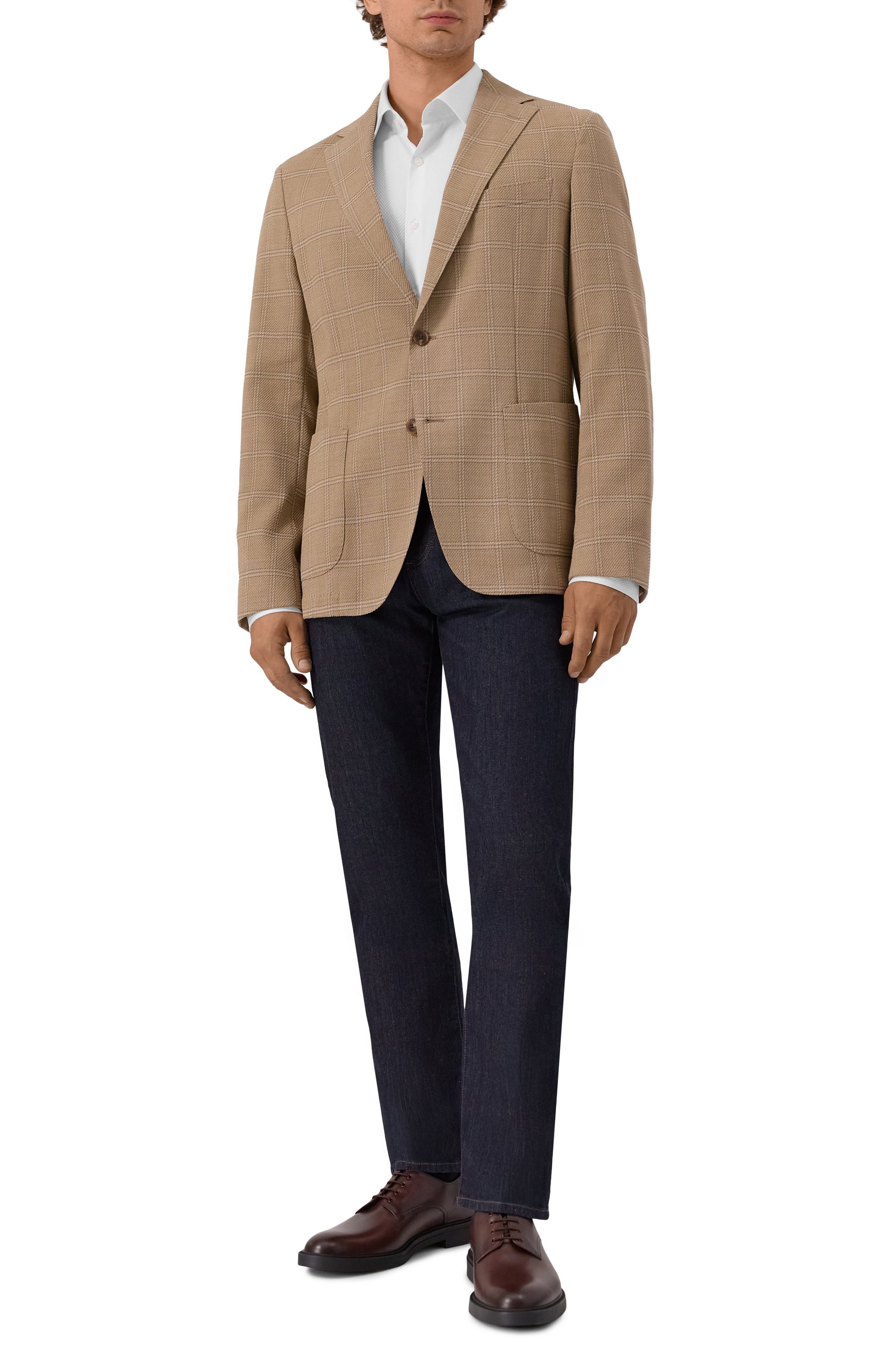 Пиджак из шерсти и хлопка BOSS, арт. 50545840, фото 2