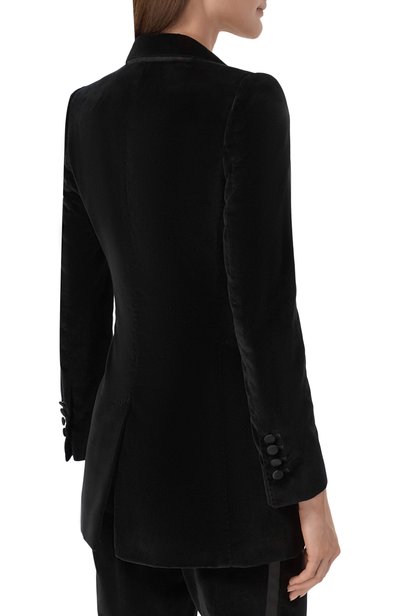Бархатный жакет DOLCE & GABBANA черного цвета по цене 351500 руб., арт. F2942T/FUVG7, фото 4 Бархатный жакет DOLCE & GABBANA, арт. F2942T/FUVG7, фото 4