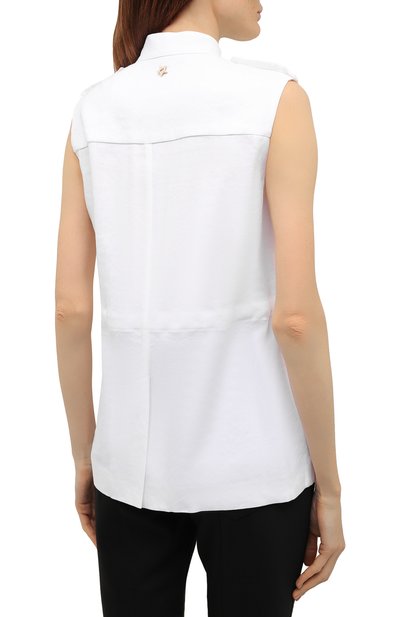 Льняной жилет LORENA ANTONIAZZI белого цвета по цене 83750 руб., арт. E2103GI006/3347, фото 4 Льняной жилет LORENA ANTONIAZZI, арт. E2103GI006/3347, фото 4