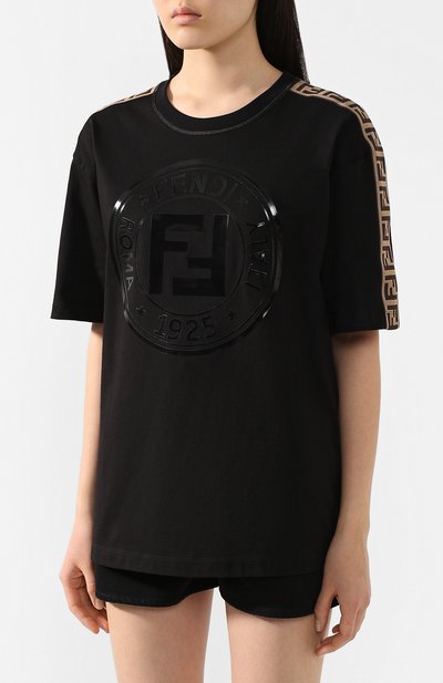 Хлопковая футболка FENDI, арт. FAF127 AB4E, фото 3