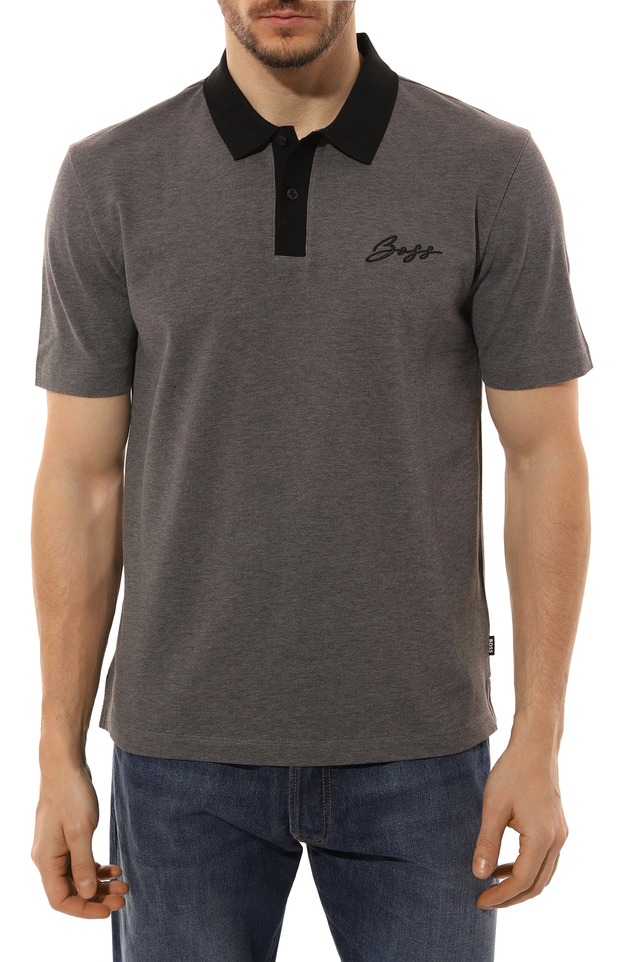 Хлопковое поло BOSS, арт. 50531402, фото 3