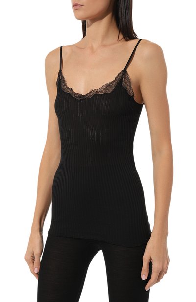 Хлопковый топ ZIMMERLI черного цвета по цене 13750 руб., арт. 260-2186, фото 3 Хлопковый топ ZIMMERLI, арт. 260-2186, фото 3