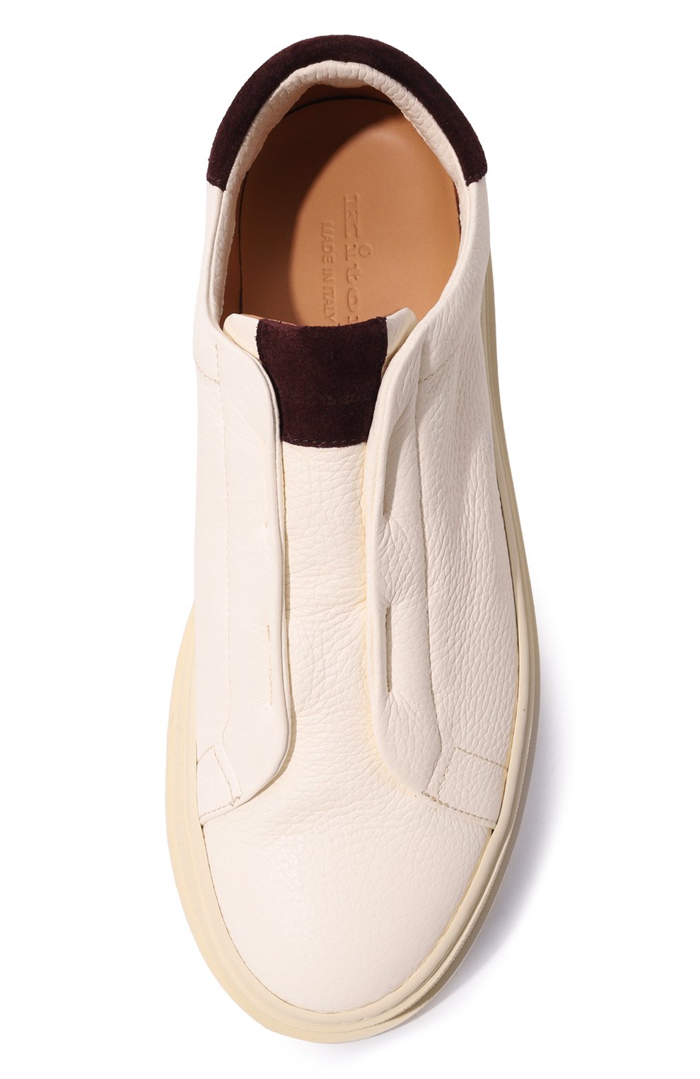 Кожаные кеды KITON, арт. USSA203N0110401, фото 6