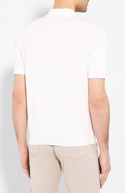 Поло с отделкой из кожи аллигатора ZILLI, арт. MBT-PZ092-CR0C1/MC03/AMIS, фото 4