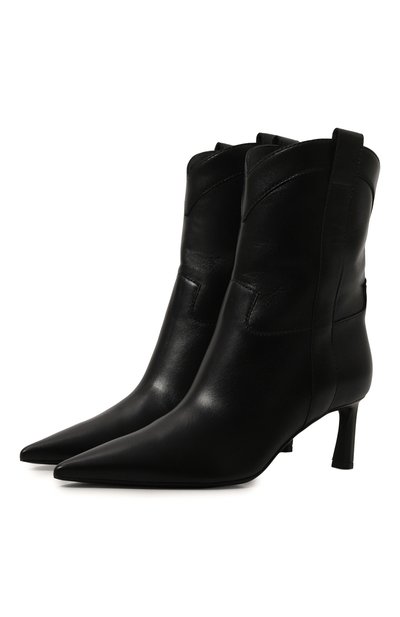 Кожаные ботильоны sr guadalupe 60 SERGIO ROSSI черного цвета по цене 87550 руб., арт. B07750/MNAN07, фото 1 Кожаные ботильоны sr guadalupe 60 SERGIO ROSSI, арт. B07750/MNAN07, фото 1