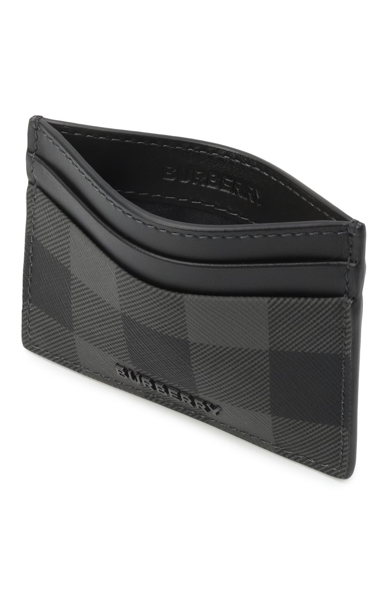 Мужской футляр для кредитных карт BURBERRY темно-серого цвета, арт. 8070275 | Фото 3 (Нос: Не проставлено; Материал: Экокожа)