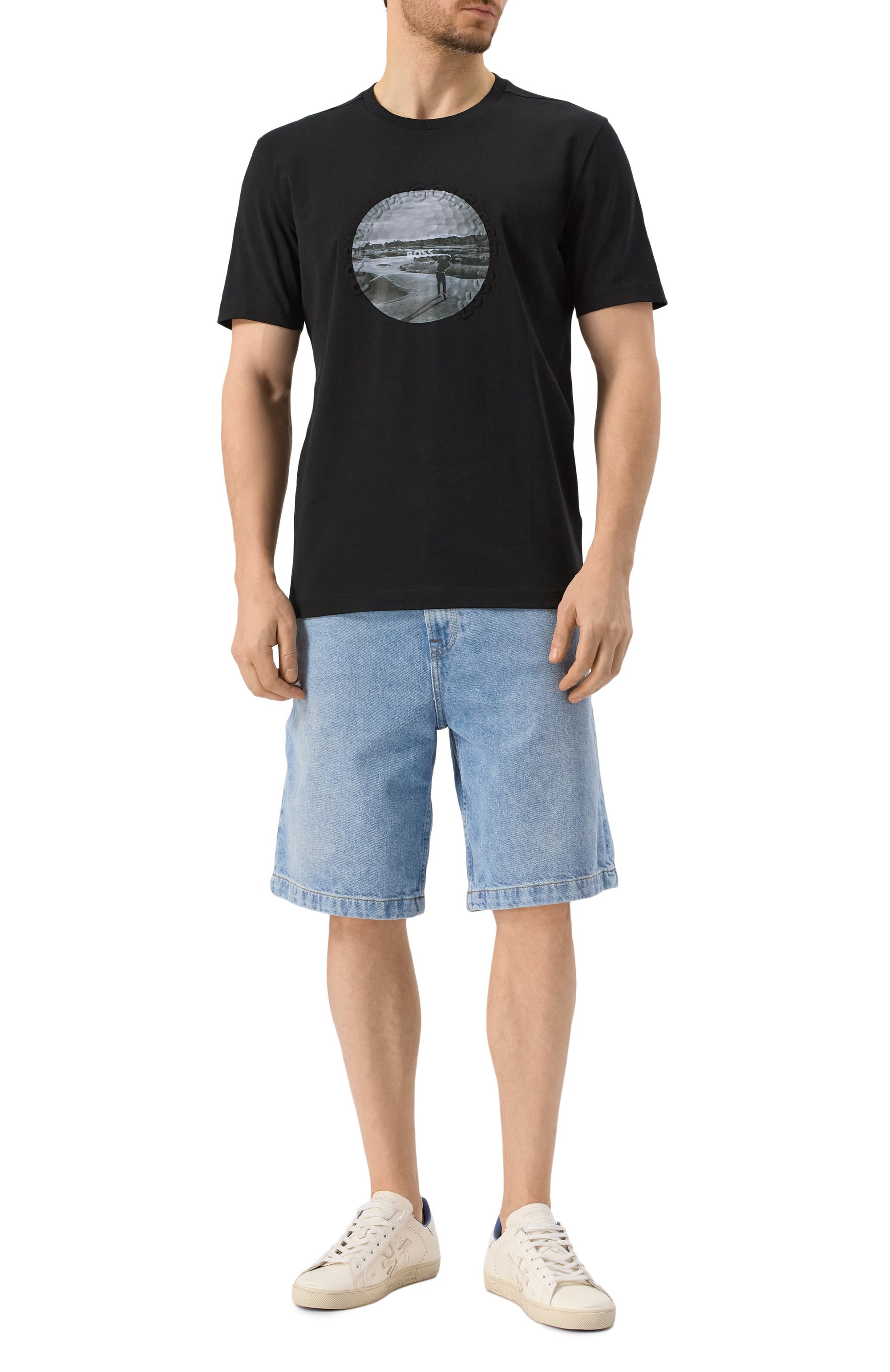 Хлопковая футболка BOSS GREEN, арт. 50537847, фото 2