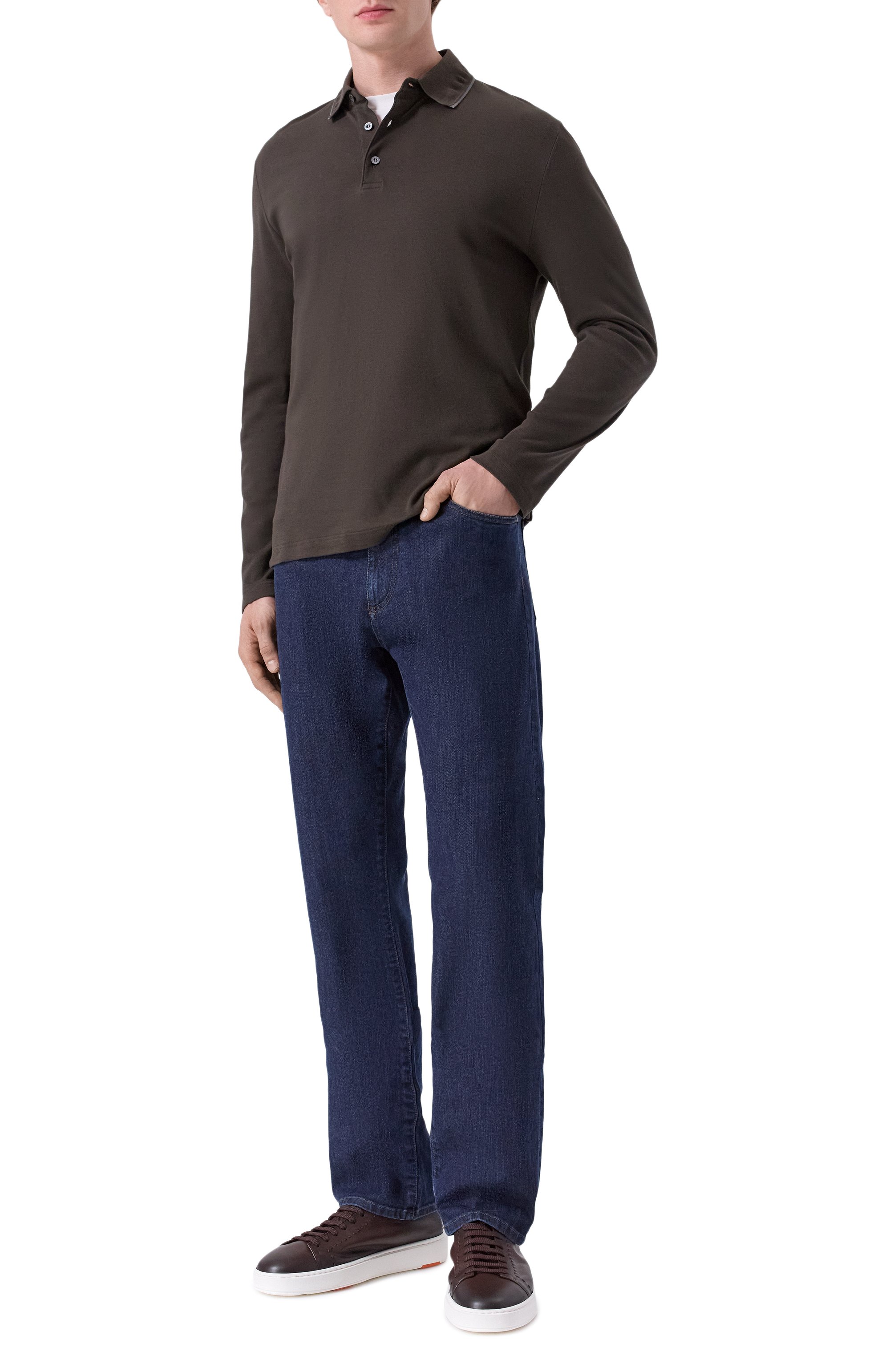 Поло из хлопка и кашемира CANALI, арт. T0902/MJ02337, фото 2