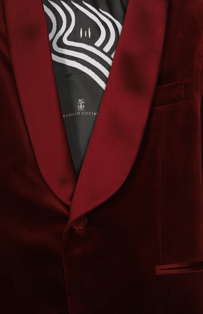 Пиджак из хлопка и шелка BRUNELLO CUCINELLI, арт. BY475S719C, фото 3
