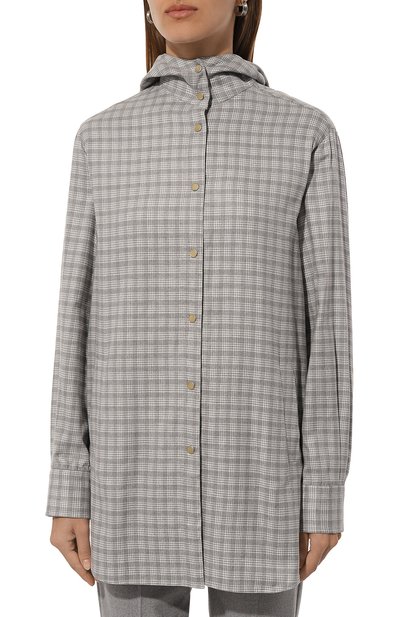 Рубашка из хлопка и лиоцелла KITON, арт. D54435H0903304, фото 3