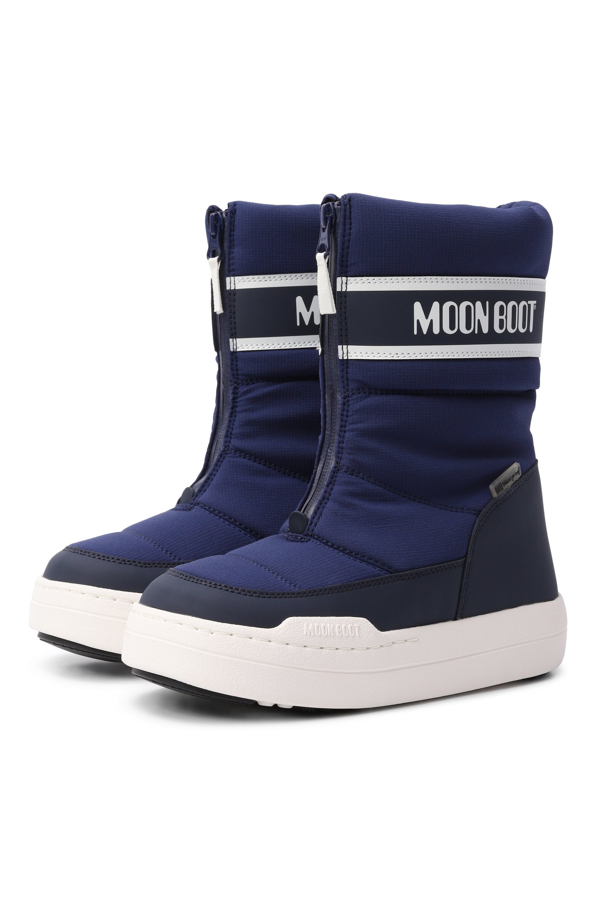 Утепленные сапоги MOON BOOT темно-синего цвета по цене 17550 руб., арт. 80D3440080_001, фото 1 Утепленные сапоги MOON BOOT, арт. 80D3440080_001, фото 1