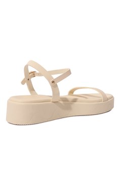 Женские кожаные сандалии irida ANCIENT GREEK SANDALS кремвого цвета, арт. IRIDA/VACHETTA | Фото 5 (Подошва: Платформа; Каблук высота: Низкий; Материал внутренний: Натуральная кожа, Текстиль; Материал сплава: Проставлено; Драгоценные камни: Проставлено)