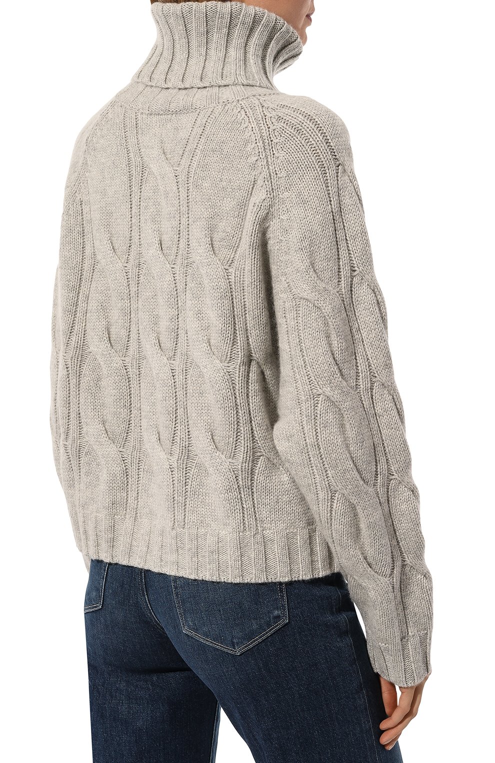 Свитер из шерсти и кашемира ALLUDE светло-серого цвета по цене 53950 руб., арт. 245/17042, фото 4 Свитер из шерсти и кашемира ALLUDE, арт. 245/17042, фото 4