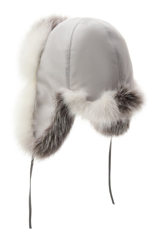 Меховая шапка-ушанка Дарья из лисы FurLand 0194809610108600204 Серый  0194809610108600204 Фото 2