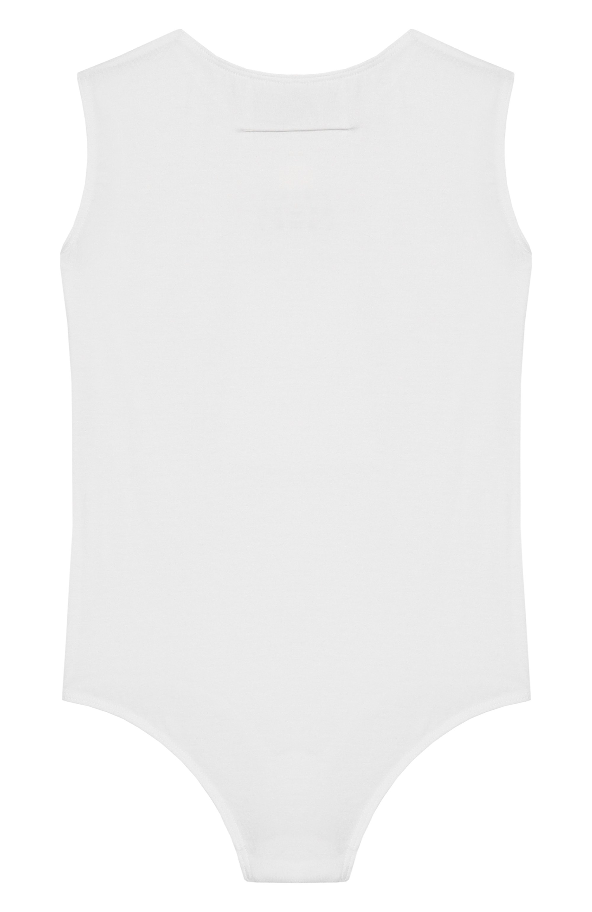 Боди из вискозы MM6 белого цвета по цене 13300 руб., арт. M60809/MM05M, фото 2 Боди из вискозы MM6, арт. M60809/MM05M, фото 2