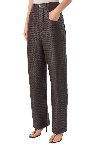 Кожаные брюки BOTTEGA VENETA, арт. 854664/V6AR0, фото 3