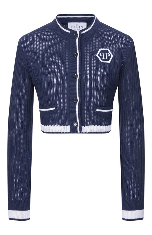 Хлопковый кардиган Philipp Plein SAFC WKQ0167 PKN002N Синий SAFC WKQ0167 PKN002N