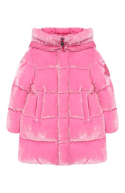 Пуховое пальто с текстильной отделкой и капюшоном MONCLER ENFANT, арт. D2-954-49931-05-549GN/4-6A, фото 1