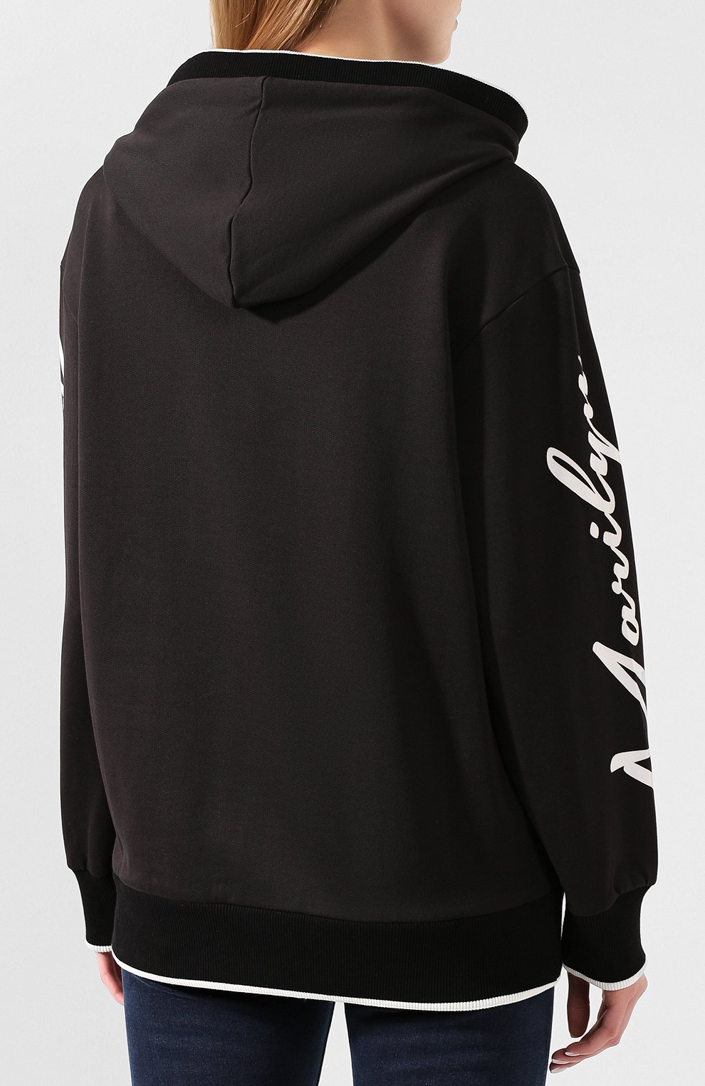 Хлопковое худи DOLCE & GABBANA черного цвета по цене 88550 руб., арт. F9F07T/FI7SW, фото 4 Хлопковое худи DOLCE & GABBANA, арт. F9F07T/FI7SW, фото 4