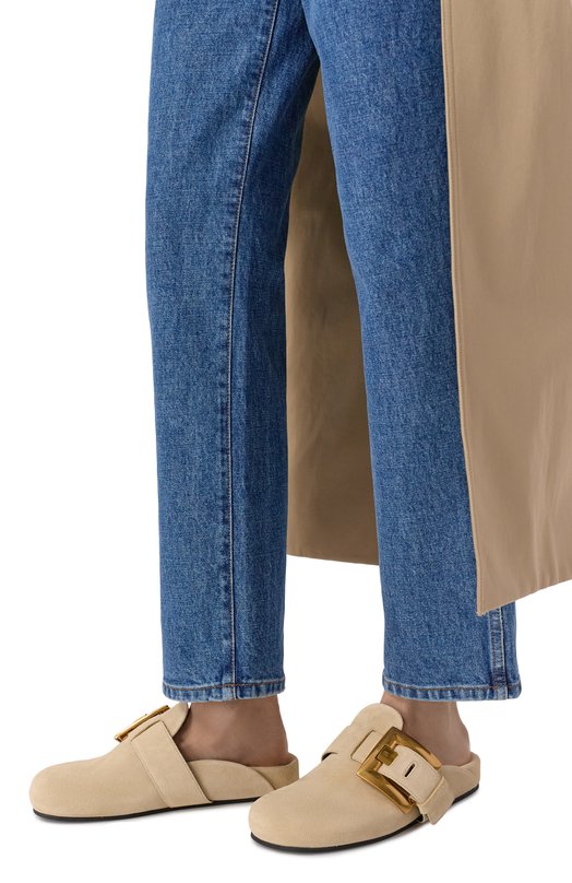 Замшевые сабо Anthem Balmain GN1UR208/LCTA Бежевый  GN1UR208/LCTA Фото 2