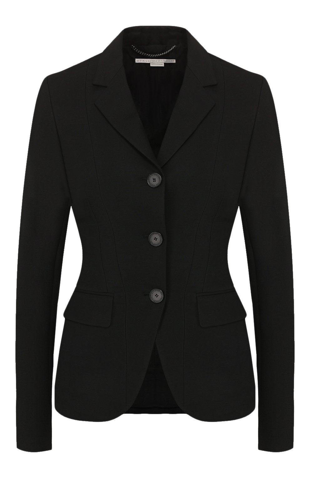 Жакет из смеси шерсти и вискозы STELLA MCCARTNEY черного цвета по цене 122000 руб., арт. 582110/SNA34, фото 1 Жакет из смеси шерсти и вискозы STELLA MCCARTNEY, арт. 582110/SNA34, фото 1