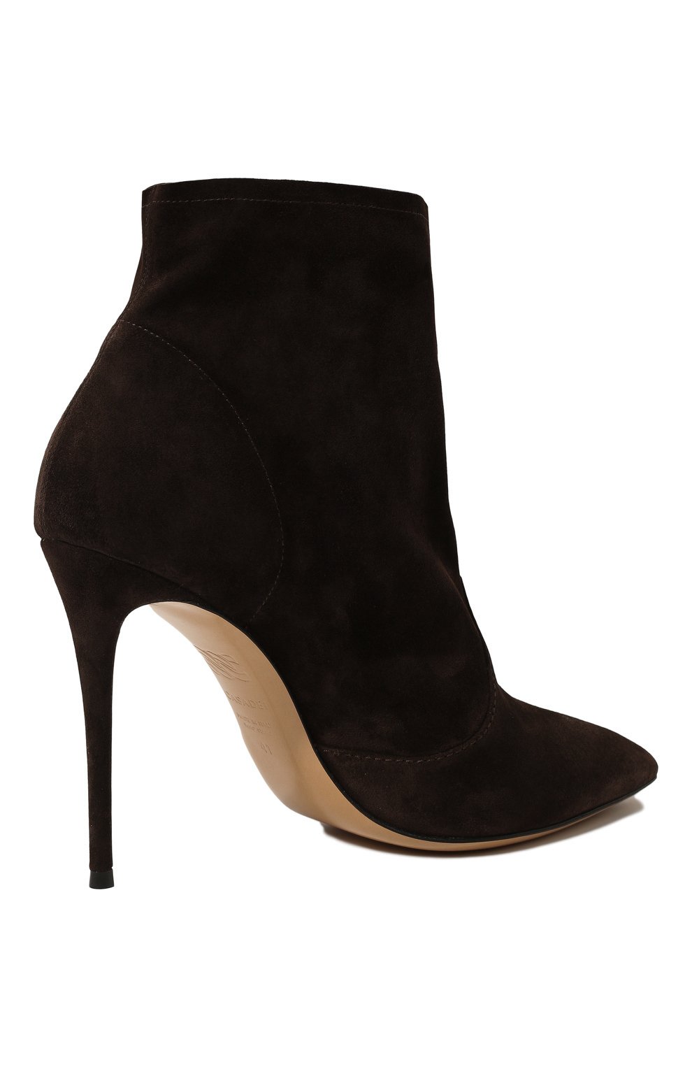 Замшевые ботильоны CASADEI темно-коричневого цвета по цене 99500 руб., арт. 1R353Z1001N0MAD2413, фото 5 Замшевые ботильоны CASADEI, арт. 1R353Z1001N0MAD2413, фото 5