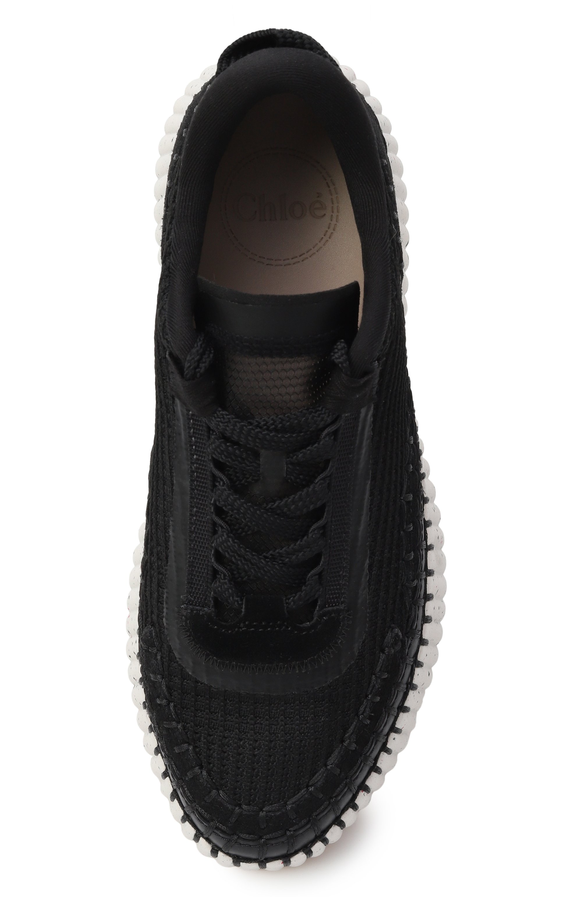 Текстильные кроссовки nama CHLOÉ черного цвета по цене 87550 руб., арт. CHC22S579Y0, фото 6 Текстильные кроссовки nama CHLOÉ, арт. CHC22S579Y0, фото 6