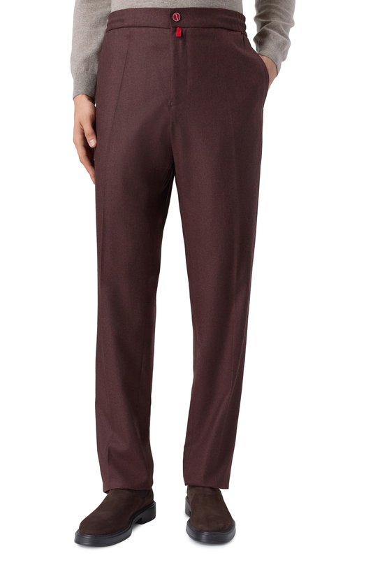 Шерстяные брюки Kiton UPLACRK0171H03 Бордовый  UPLACRK0171H03 Фото 3