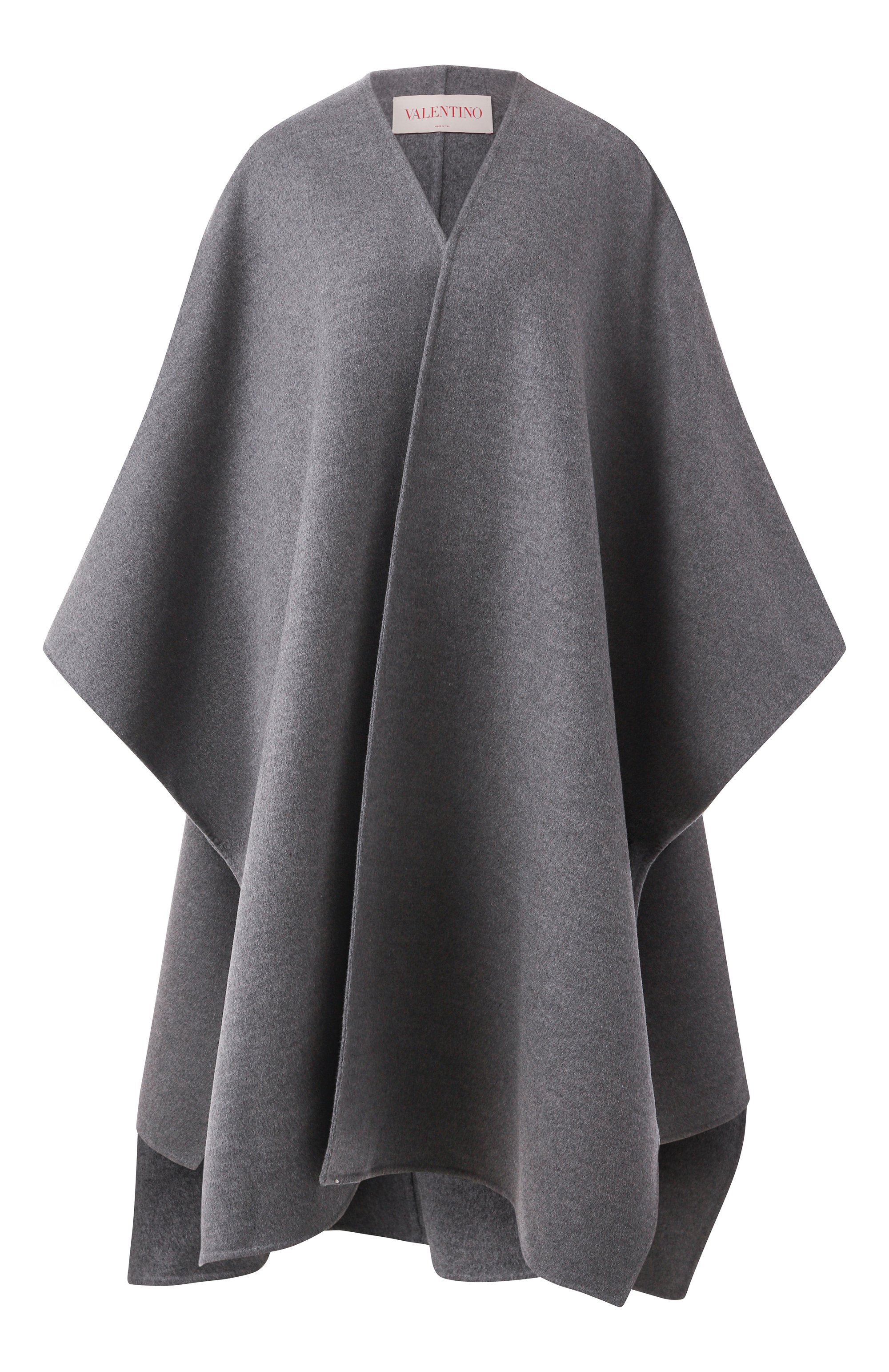Пончо из шерсти и кашемира VALENTINO серого цвета по цене 539500 руб., арт. 5B3CG4728MA, фото 1 Пончо из шерсти и кашемира VALENTINO, арт. 5B3CG4728MA, фото 1