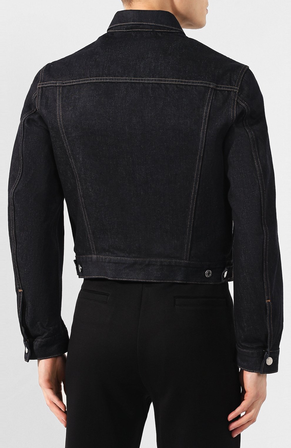 Джинсовая куртка HELMUT LANG темно-синего цвета по цене 55400 руб., арт. I09DM105, фото 4 Джинсовая куртка HELMUT LANG, арт. I09DM105, фото 4