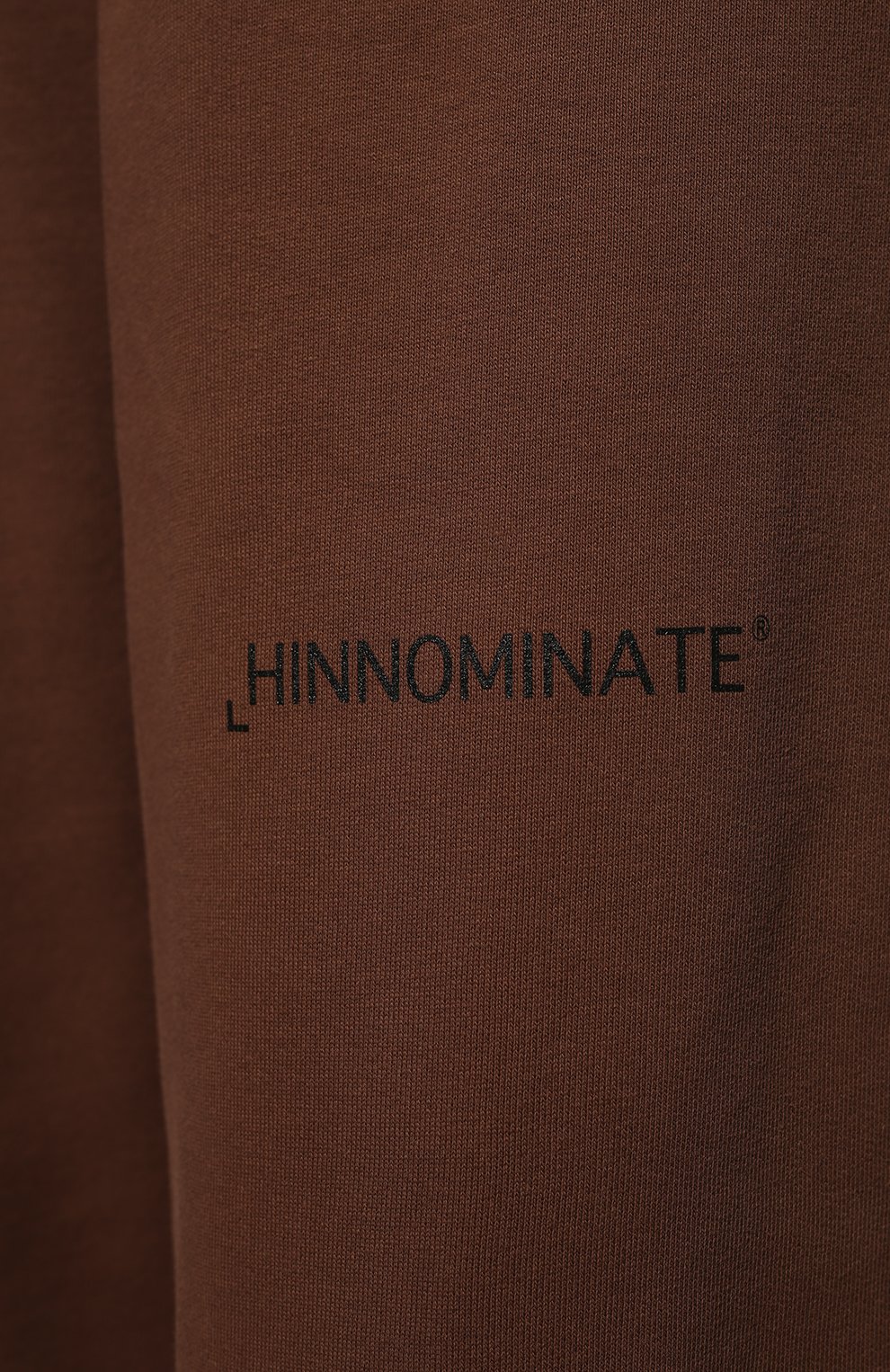 Хлопковые джоггеры HINNOMINATE коричневого цвета по цене 13350 руб., арт. HDW2/HNW421, фото 5 Хлопковые джоггеры HINNOMINATE, арт. HDW2/HNW421, фото 5
