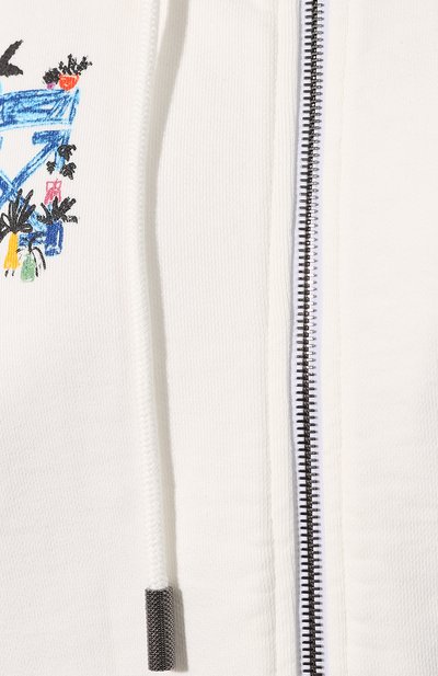 Хлопковая толстовка OFF-WHITE белого цвета по цене 42500 руб., арт. 0WBE003E190030630130, фото 5 Хлопковая толстовка OFF-WHITE, арт. 0WBE003E190030630130, фото 5