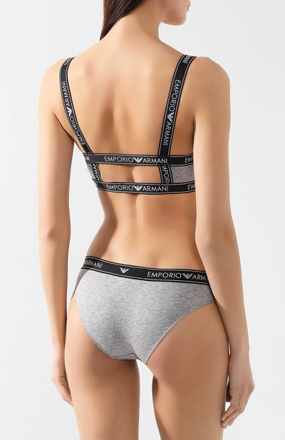 Бюстгальтер с мягкой чашкой EMPORIO ARMANI серого цвета по цене 4620 руб., арт. 163651/9P317, фото 3 Бюстгальтер с мягкой чашкой EMPORIO ARMANI, арт. 163651/9P317, фото 3