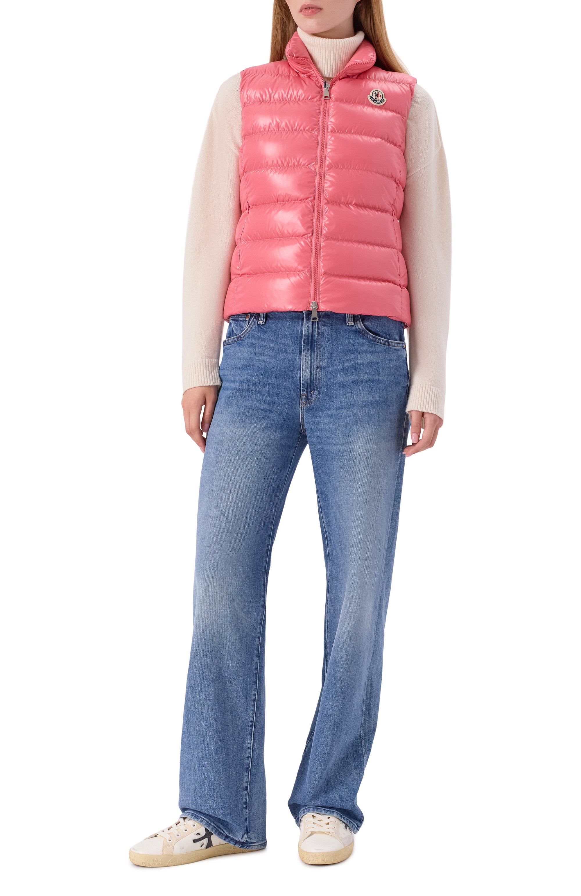 Пуховый жилет ghany MONCLER розового цвета по цене 68100 руб., арт. 1A525-00-68950, фото 2 Пуховый жилет ghany MONCLER, арт. 1A525-00-68950, фото 2