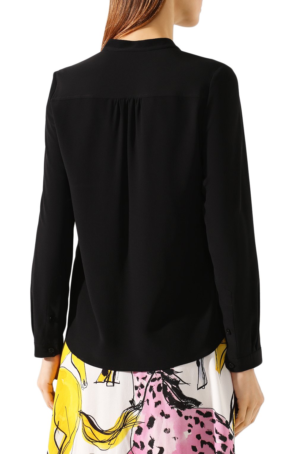Шелковая блузка STELLA MCCARTNEY черного цвета по цене 69950 руб., арт. 531899/SY206, фото 4 Шелковая блузка STELLA MCCARTNEY, арт. 531899/SY206, фото 4