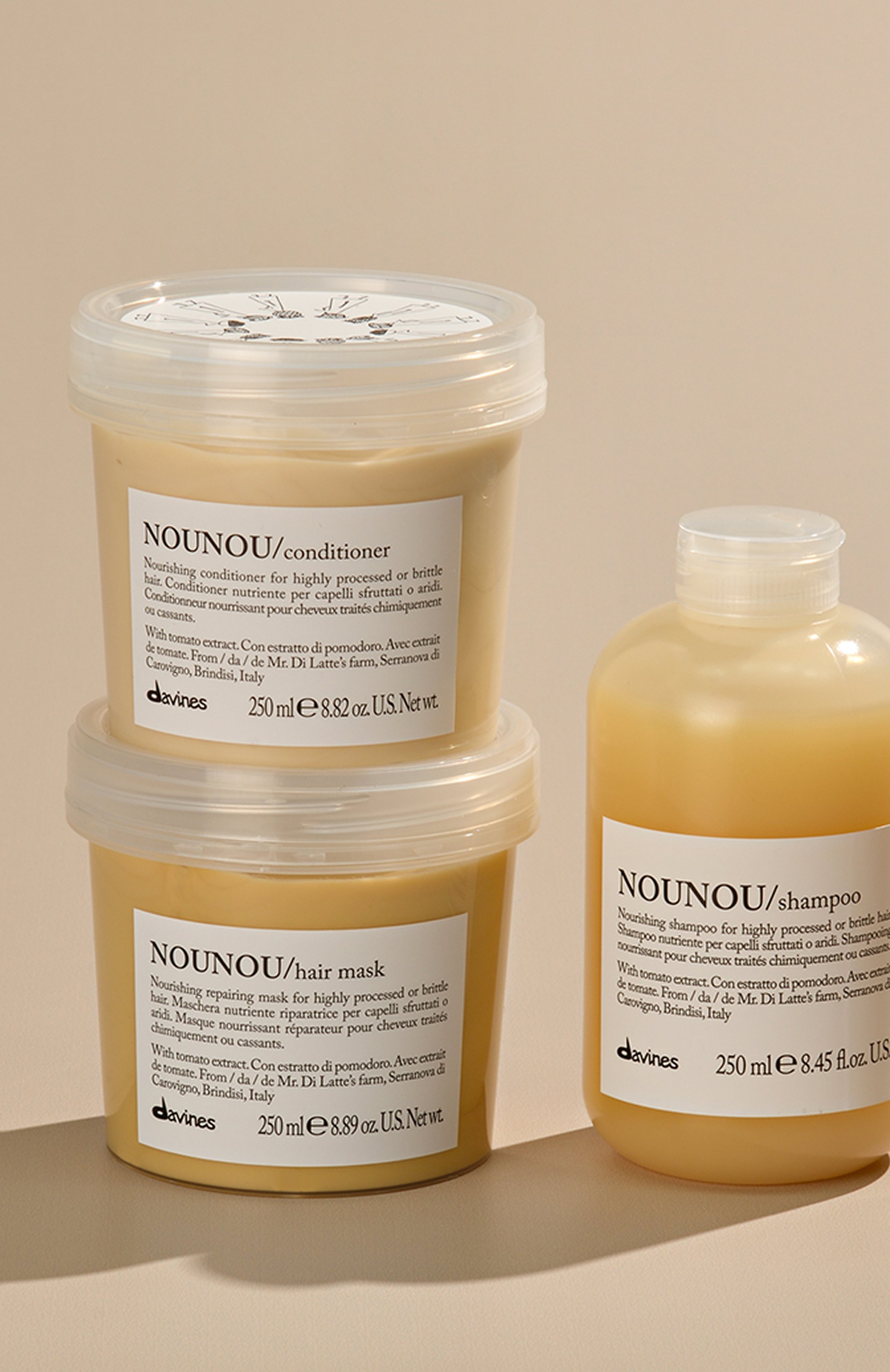 Интенсивная восстанавливающая маска для глубокого питания волос nounou (250ml) DAVINES, арт. 75612, фото 2