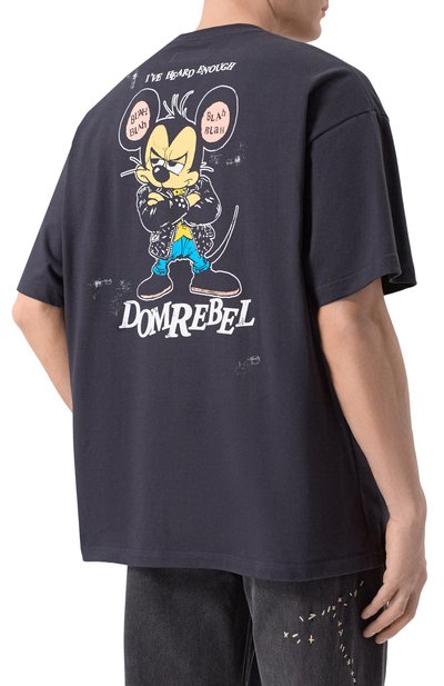 Хлопковая футболка DOMREBEL черного цвета по цене 23900 руб., арт. M BLABLA/T-SHIRT, фото 4 Хлопковая футболка DOMREBEL, арт. M BLABLA/T-SHIRT, фото 4