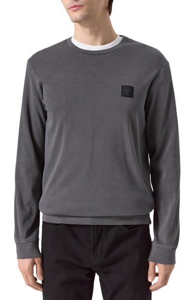 Хлопковый свитшот EMPORIO ARMANI, арт. 112122/4F538, фото 3