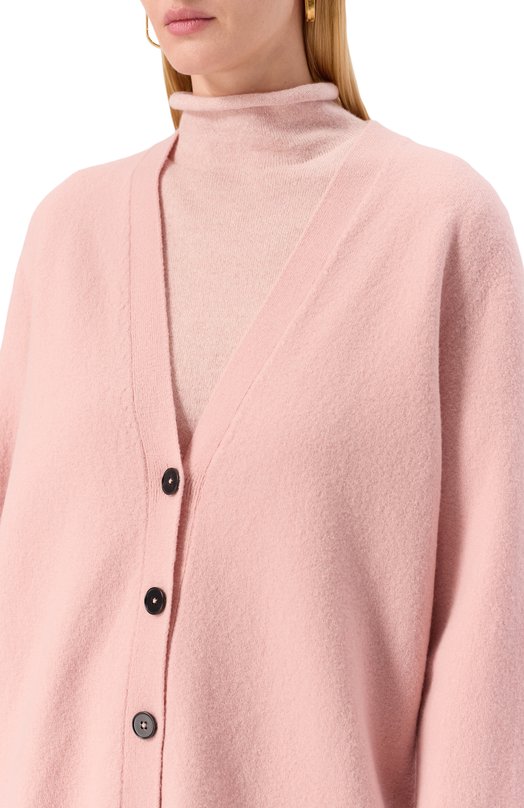 Шерстяной кардиган Jil Sander J01HP0002/J14603 Розовый  J01HP0002/J14603 Фото 5