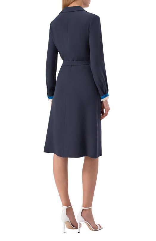 Шелковое платье Loro Piana FAL5465 Синий  FAL5465 Фото 3