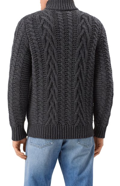 Кашемировый кардиган BRUNELLO CUCINELLI темно-серого цвета по цене 643500 руб., арт. MA2301106, фото 4 Кашемировый кардиган BRUNELLO CUCINELLI, арт. MA2301106, фото 4