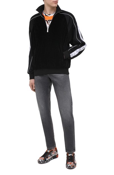 Кожаные кеды portofino DOLCE & GABBANA, арт. CS1772/AX909, фото 2