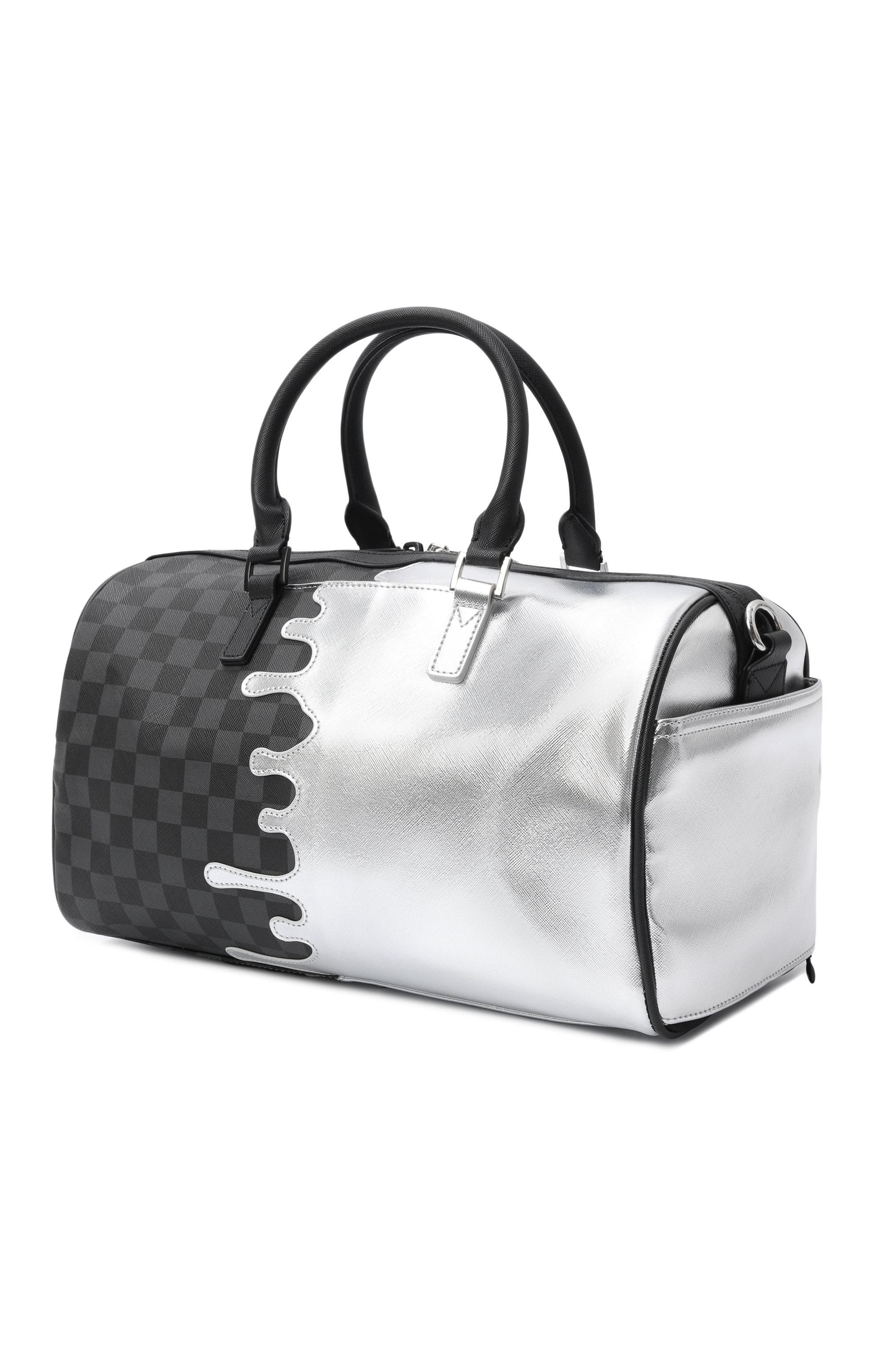 Дорожная сумка silver side drip black check SPRAYGROUND, арт. 910D8925NSZ/SILVER SIDE DRIP BLACK CHECK MINI DUFF, фото 2
