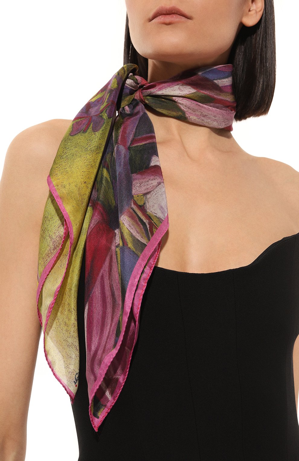 Шелковый платок иван-чай GOURJI, арт. T23WH7R/1, фото 2