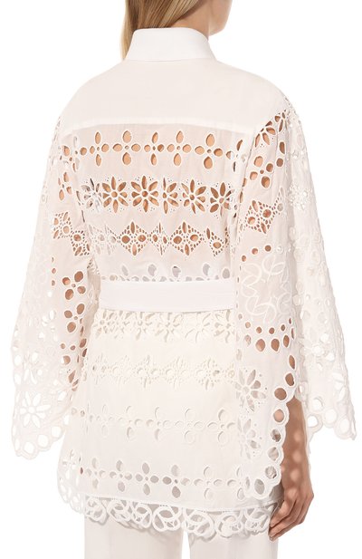 Рубашка ELIE SAAB белого цвета по цене 174500 руб., арт. SH020N, фото 4 Рубашка ELIE SAAB, арт. SH020N, фото 4