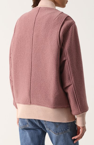 Шерстяной бомбер на молнии с контрастными манжетами RAG AND BONE, арт. W276424MZ, фото 4