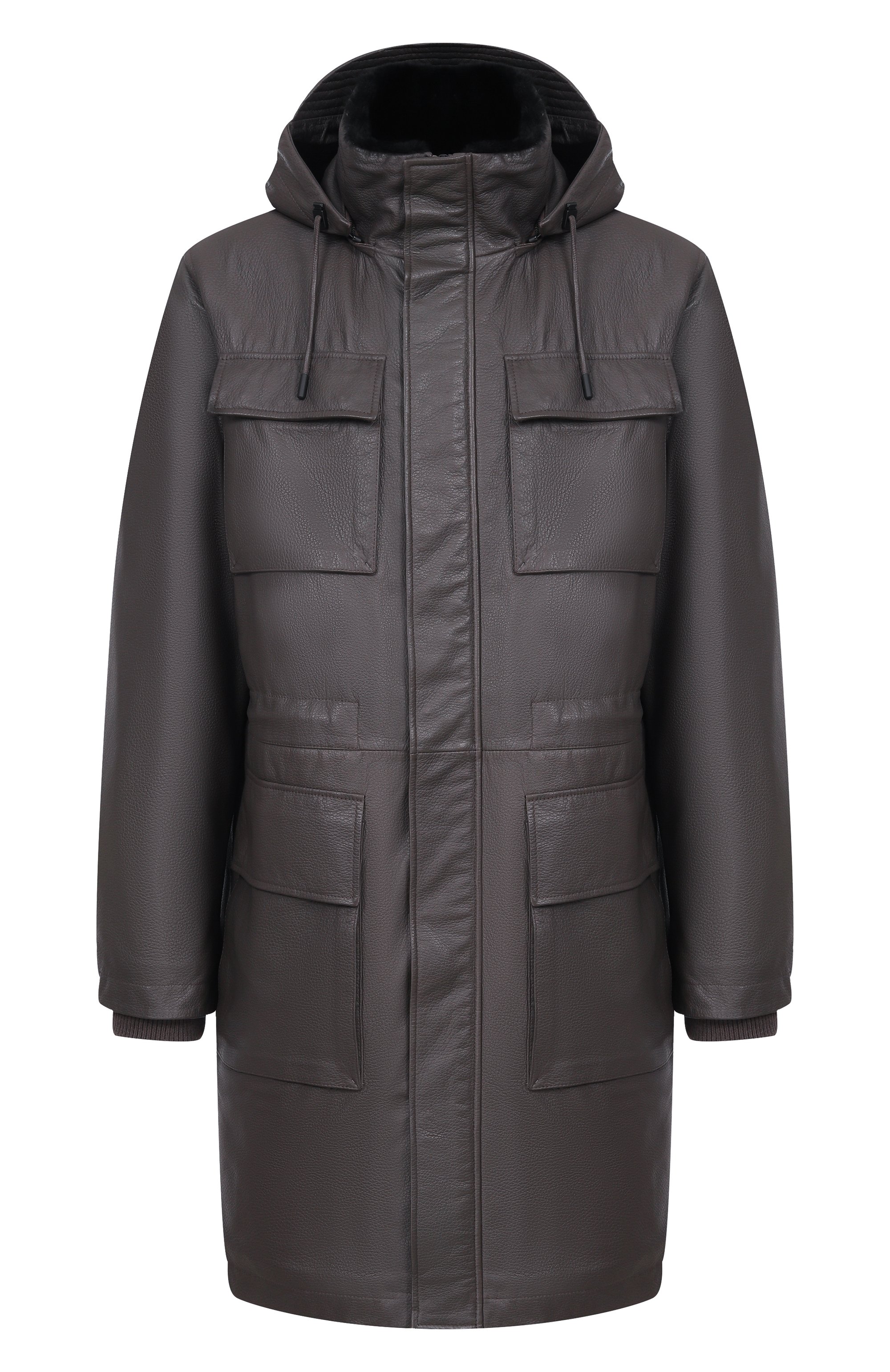 Кожаная парка с подкладкой из бобра MVST, арт. M25.1PM.0007/CERV0 SILKY, фото 1