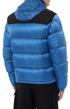 Мужская пуховик peuplier contrast yolk MONCLER синего цвета, арт. 1A001-47-5967G | Фото 7 (Драгоценные камни: Проставлено; Рукава: Длинные; Материал внешний: Синтетический материал; Длина (верхняя одежда): Короткие; Материал подклада: Синтетический материал; Материал утеплителя: Пух и перо; Материал сплава: Проставлено; Стили: Спорт-шик; Мужское Кросс-КТ: пуховик-короткий)