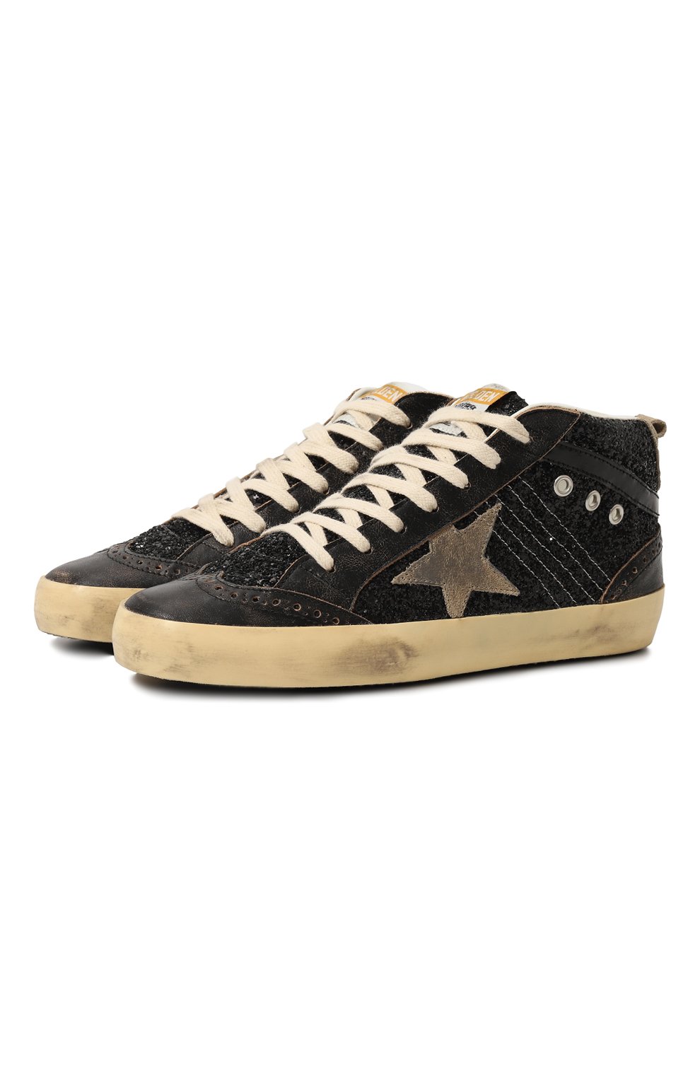 Комбинирова нные кеды mid star GOLDEN GOOSE DELUXE BRAND, арт. GWF00122.F003978, фото 1