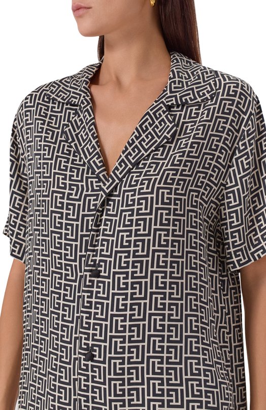 Рубашка из вискозы Balmain CH0HN065/VE93 Разноцветный  CH0HN065/VE93 Фото 5